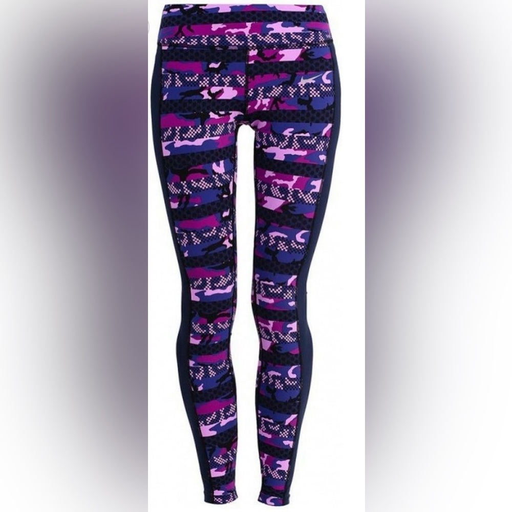 Nike Purple and Black Leggings